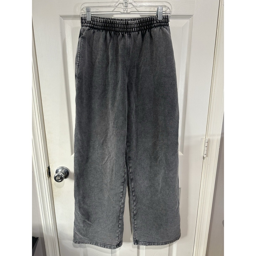 Skims Sweatpants Mens Small Black Acid Wash Casual Athletic Straight Leg